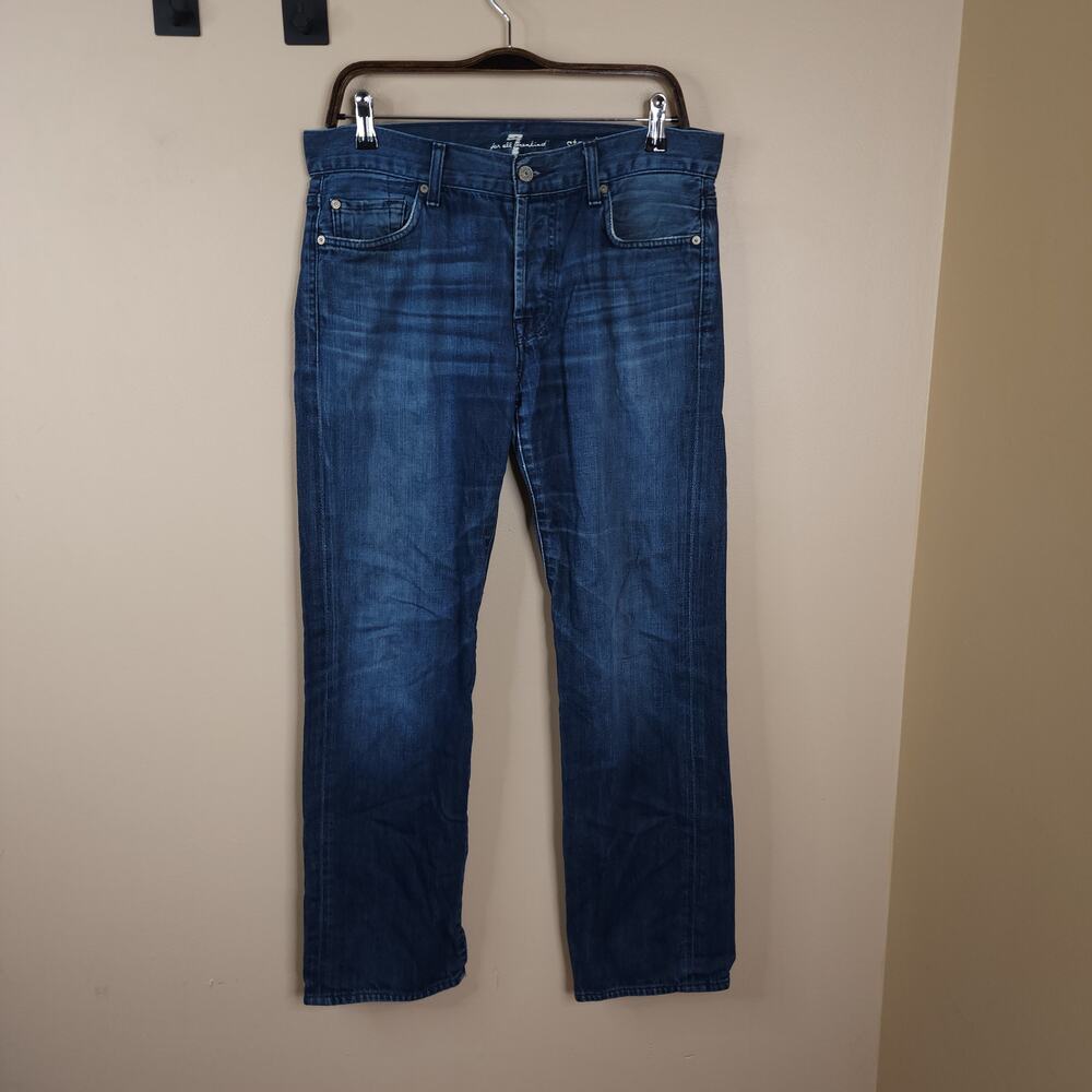7 For All Mankind Women's Button Fly Standard Straight Jeans Size 32